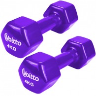 Набор виниловых шестигранных гантелей для фитнеса Voitto 4 кг (2шт)